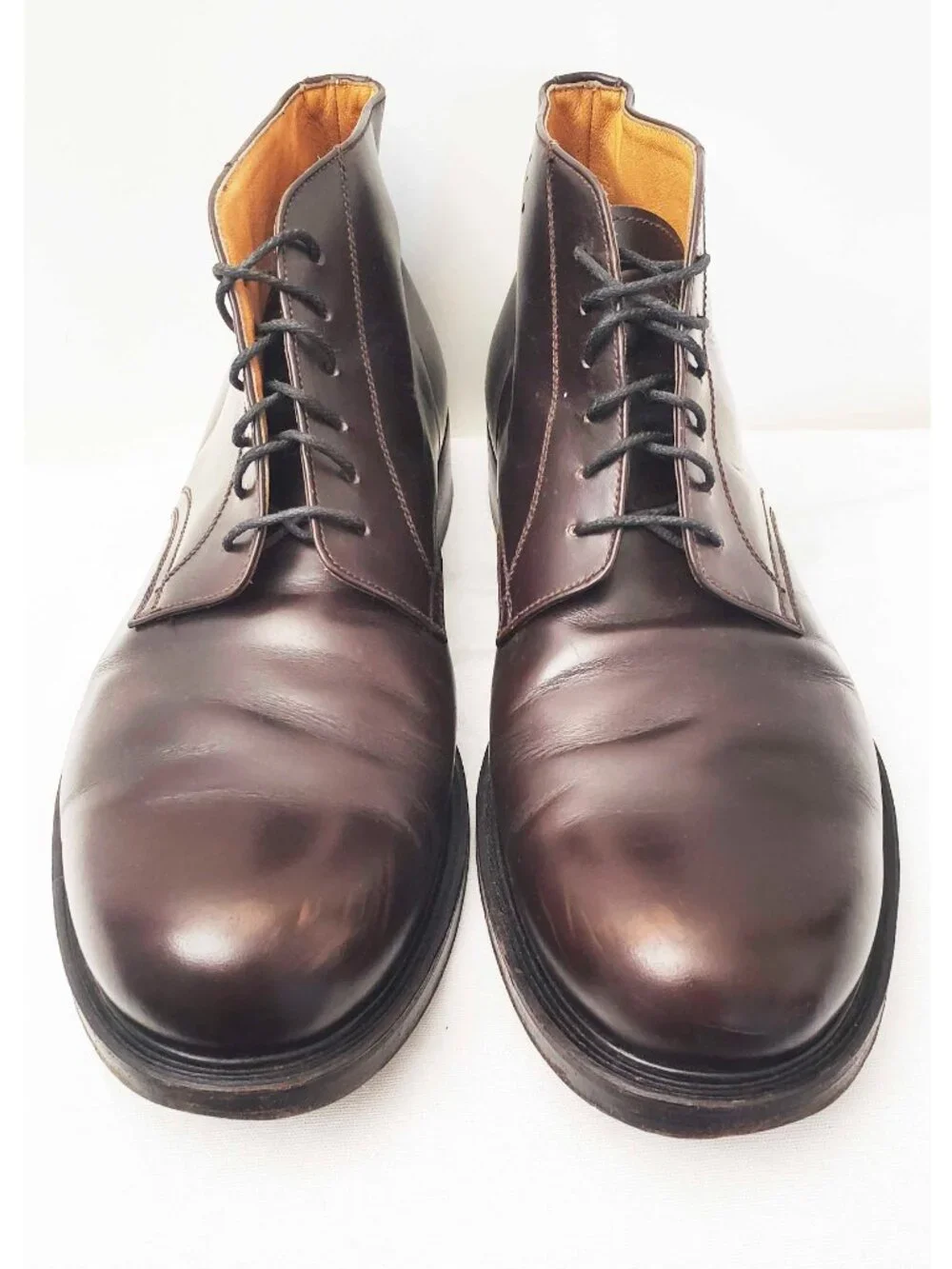 Premiata Men's Brown Leather Chukka Ankle Boots Dress  Shoes Italy UK 10 / US 11
